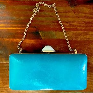 Banana Republic Trina Turk Turquoise Clutch purse